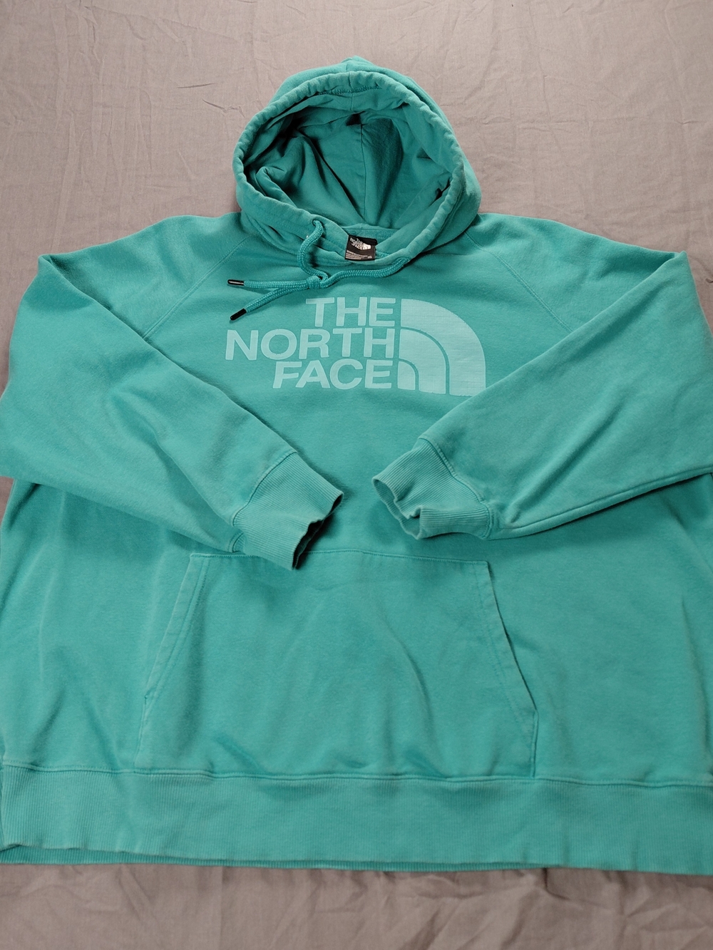 The North Face Womens XXL Teal Logo Pullover Hoodie